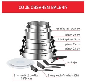 Zestaw garnków ze stali nierdzewnej 13 szt. INGENIO Emotion L897DS04 – Tefal