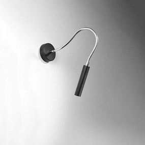 Kinkiety nowoczesny Xilar, stal - 1 źródło światła 4000K - L.8 x H.52 cm - czarny