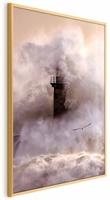 Plakat Sztorm 21x30 cm z ramą złotą bez marginesu ARTGEIST B