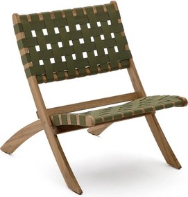 Zielony drewniany fotel ogrodowy Chabeli – Kave Home