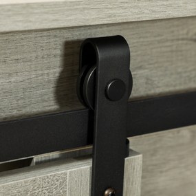 PawHut Klatka dla psów z 2 drzwiami, transporter dla psów, wytrzymały design, zamykana, Szary