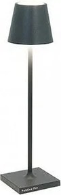 Lampa stołowa LED Poldina Pro Micro Dark Grey z możliwością ładowania i ściemniania, z czasem pracy baterii do 12 godzin