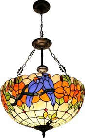 Brilagi - Tiffany witrażowy żyrandol na łańcuchu JUNGLE 3xE27/60W/230V, średnica 50 cm