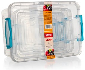Banquet Zestaw uniwersalnych pudełek z pokrywką Gema, 4 szt.