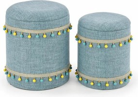 Zestaw puf GRADO jasnoniebieski