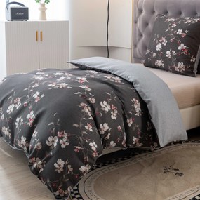 PrzytulneMieszkanie.pl PrzytulneMieszkanie.pl Pościel flanelowa BLOSSOM szara Rozmiar pościeli: 70 x 90 cm | 140 x 200 cm