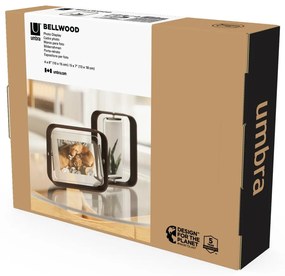 Ciemnobrązowa drewniana ramka stojąca 19x24 cm Bellwood – Umbra