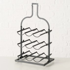 Stojak na wino metalowy w kształcie butelki BOTELLA, wys. 54,5 cm
