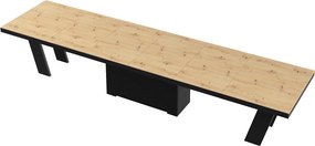 Stół z dębowym dekorem na blacie Grande Hubertus rozkładany do 412