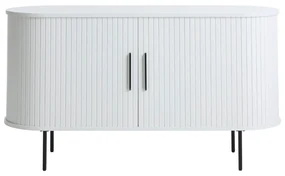 Biała komoda z drzwiami przesuwnymi 140x76x45 cm Nola – Unique Furniture
