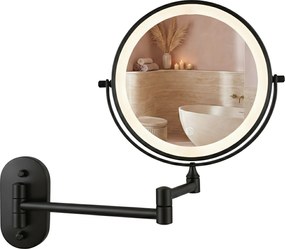 Lustro ścienne kosmetyczne LED Glow Czarne