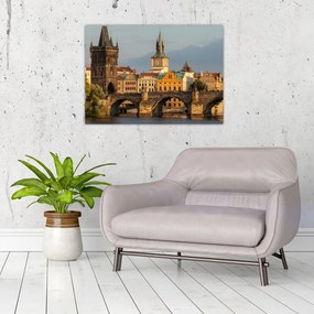 Obraz na szkle - Most Karola (70x50 cm)