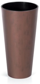 Donica ogrodowa Tubus Slim Beton Effect 48 cm stal kortenowa PROSPERPLAST