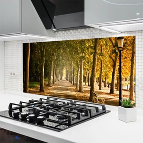 Panel Szklany do Kuchni Romantyczna Parkowa Alejka