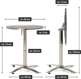 Stół bistro, okrągły, składany, 60 cm