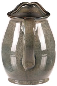 Dzbanek ceramiczny szary, 13 x 14 x 17 cm, mały, 17 cm