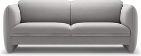 Jasnoszara aksamitna sofa 204 cm Georgia – Micadoni