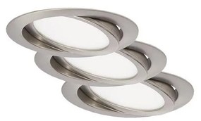 Briloner 7116-432 - ZESTAW 3x LED Oświetlenie łazienkowe FLAT IN LED/9W/230V IP23