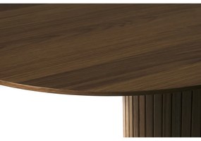 Brązowy stół z blatem w dekorze dębu 95x180 cm Nola – Unique Furniture