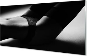 Panel szklany do Kuchni Subtelny Akt: Brzuch Kobiety