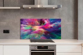 Panel szklany do Kuchni Tęczowa Symfonia Fraktali