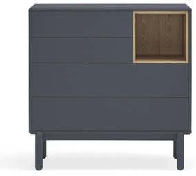 Ciemnoszara niska komoda 90x90 cm Corvo – Teulat