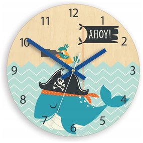 Zegar ścirnny cichy do pokoju dziecięcego drewniany nowoczesny dekoracyjny