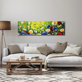 Obraz dzikich kwiatów (170x50 cm)