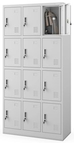 Szafka skrytkowa socjalna BHP MARCIN, 900 x 1850 x 400 mm, szara