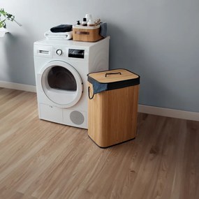 Bambusowy kosz na pranie w naturalnym kolorze 67 l Bamboo – Compactor