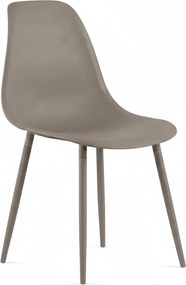 Krzesło do kuchni OSAKA plastikowe, szarobrązowe