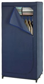 Niebieska materiałowa szafa Wenko Business, wys. 160 cm