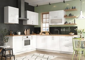 Szafka pod zlew 60 NATALIA D60ZL P/L biała połysk STOLKAR