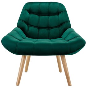 Fotel z zielonego weluru LUOSTO
