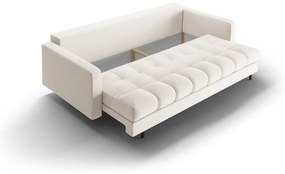 Kremowa rozkładana sofa ze schowkiem 222 cm Bali – Cosmopolitan Design