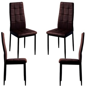 Pakiet 4 krzese Lan ze sztucznej skóry