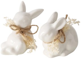 Figurka zając wielkanocny RABBIT, malutka, porcelanowa, wys. 6 cm