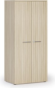 Szafa biurowa z drzwiami PRIMO WOOD, 800 x 500 x 1781 mm, dąb naturalny