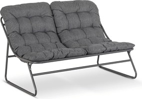 Zestaw Mebli Ogrodowych MEGARA Szary Sofa 2x Fotel Stolik Tarasowy Nowoczesny