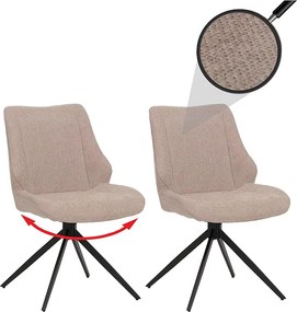 Krzesło do jadalni MCW-O48 (zestaw 2 szt.),  beżowe