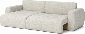Narożnik w kształcie L z funkcją spania i pojemnikiem Ivo L, tkanina szenilowa Artico, Nata, Lewy