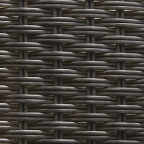 Fotel krzesło bujane ogrodowe rattan brązowe outsunny