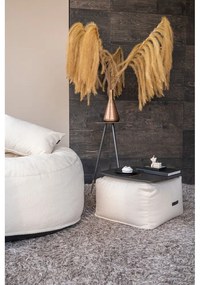 Jasnoszary worek do siedzenia z materiału bouclé Softbox MooG – SLOWDOWN