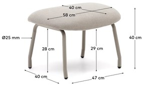 Beżowy puf Belina – Kave Home