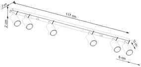 Loftowa zielona lampa sufitowa - M067 Zana