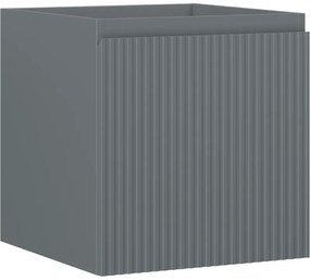 Mexen Rivel szafka łazienkowa podumywalkowa 45 cm, 1 szuflada, ryflowana , grafit mat - 91A20-04547-1-BF66