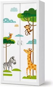 Szafa dziecięca Seal z nadrukiem bajkowym 190 cm MDF z półkami do pokoju dziecka