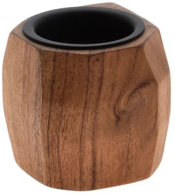 Drewniany świecznik, akacja, 6 cm