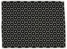 Czarny koc z mieszanki wełny 140x180 cm Honey Black – Pappelina