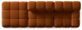 Pomarańczowa aksamitna sofa 282 cm Bellis – Micadoni Home